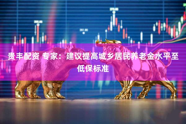 贵丰配资 专家：建议提高城乡居民养老金水平至低保标准